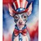 Edge Collections - 11.25" X 15.50" - Multicolor - American Hairless Terrier Patriotic American - 1 Piece